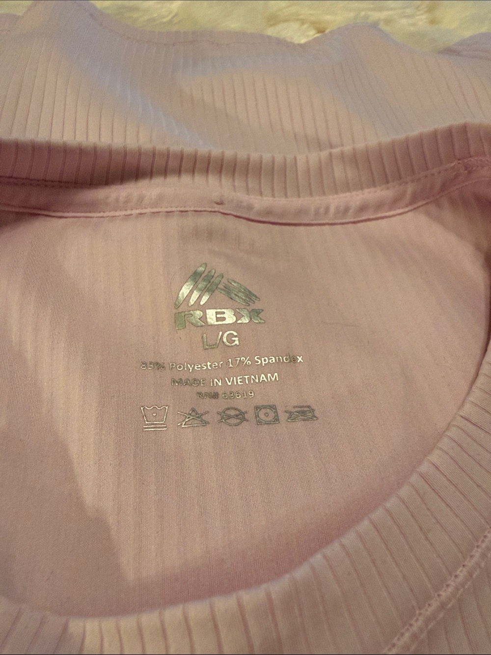 RBX Light Pink Ribbed Tank Top - Picture 3 of 4